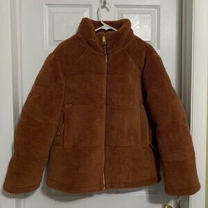 NWT Rebecca Minkoff soft teddy high neck puffer coat medium